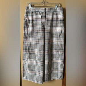 Massimo Dutti Culotte Check side pocket trousers SZ 12